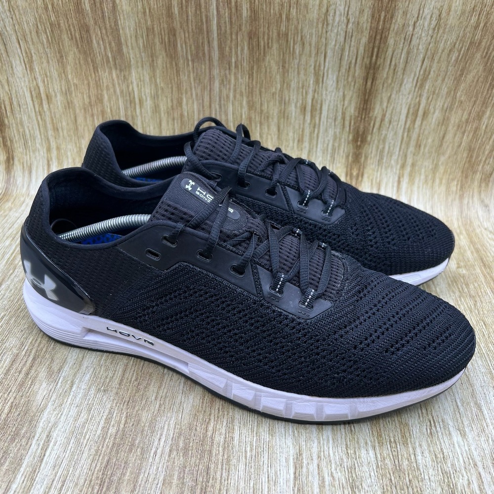 Under Armour HOVR Sonic 2 Men's Size 14 Black White Running Shoes 3021586-002